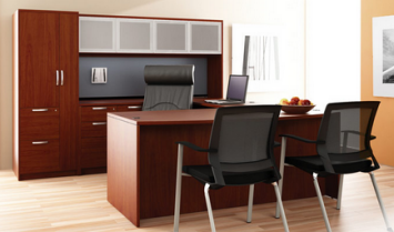 0119 - Casegoods, Executive Desk, Management Desk, U-Shaped Desk - Wood Veneer or Laminate