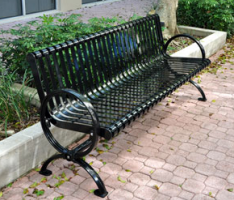0186 - Outdoor Bench, Metal, Decorative