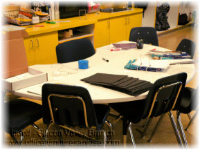 Custom Whiteboard Top Teacher's Desk, Barron Park Elementary School, Palo Alto, CA