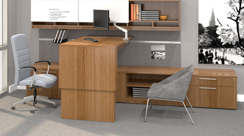 Sit Stand Adjustable Height Executive Desk