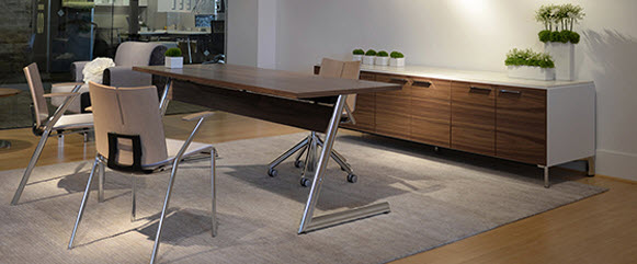 Modern Office Table, Z-Leg Style